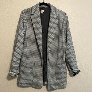 Oversized Plaid Blazer